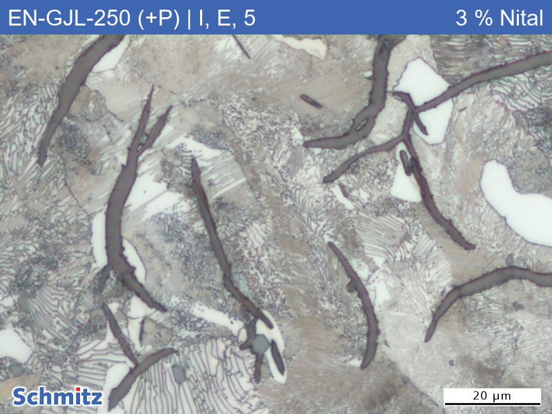 EN-GJL-250 (+P) | 5.1301 Increased phosphorus content, graphite classification and fracture appearance in tensile test - 12