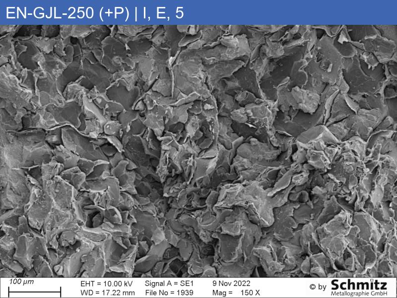 EN-GJL-250 (+P) | 5.1301 Increased phosphorus content, graphite classification and fracture appearance in tensile test - 17