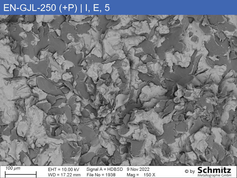 EN-GJL-250 (+P) | 5.1301 Increased phosphorus content, graphite classification and fracture appearance in tensile test - 18
