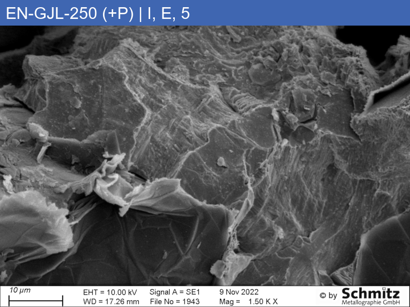 EN-GJL-250 (+P) | 5.1301 Increased phosphorus content, graphite classification and fracture appearance in tensile test - 20