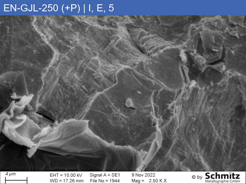 EN-GJL-250 (+P) | 5.1301 Increased phosphorus content, graphite classification and fracture appearance in tensile test - 21