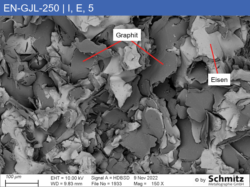 EN-GJL-250 | 5.1301 Graphitklassifizierung und Bruchaussehen im Zugversuch - 15