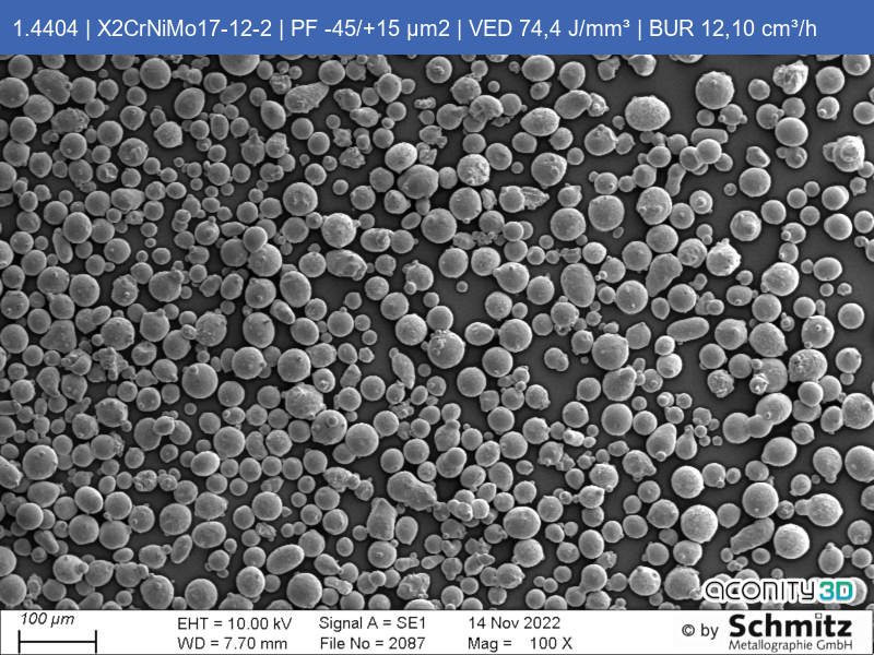 1.4404 | X5CrNoMo17-12-2 | PF -45/+15 µm - 01