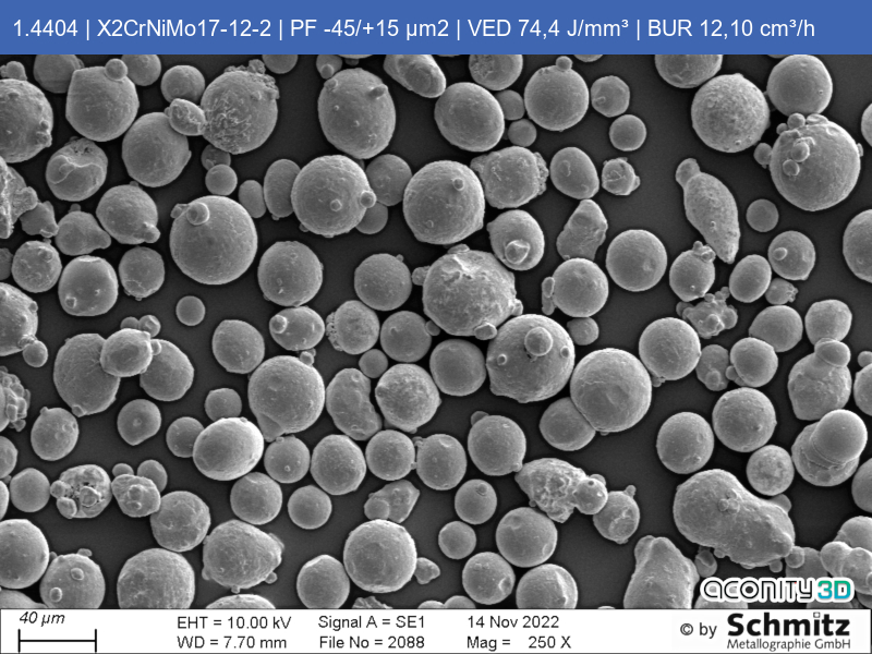 1.4404 | X5CrNoMo17-12-2 | PF -45/+15 µm - 02