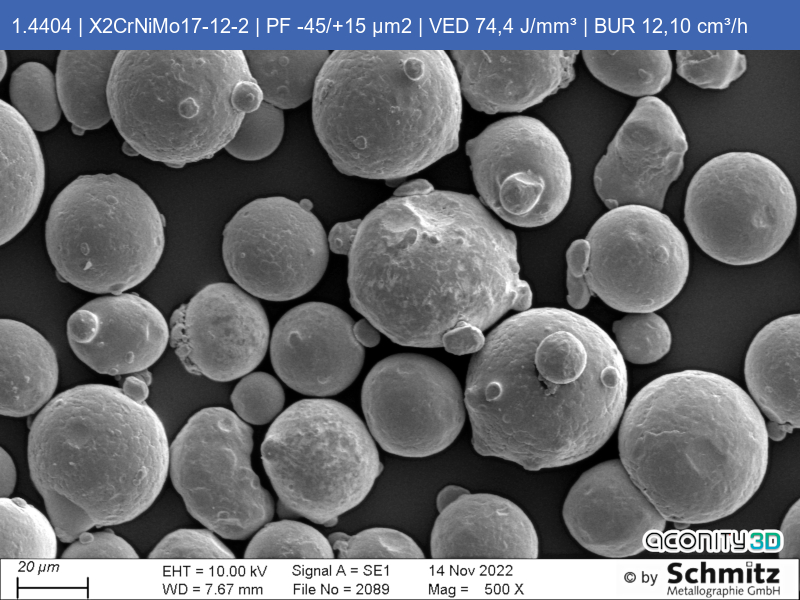 1.4404 | X5CrNoMo17-12-2 | PF -45/+15 µm - 03