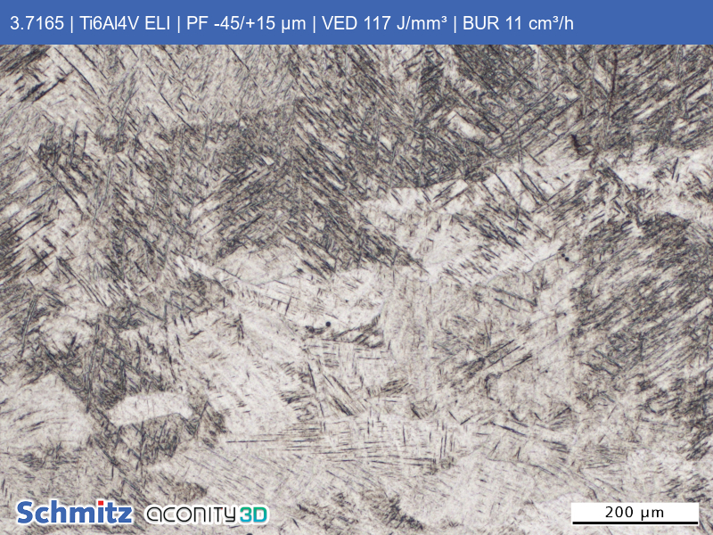 Titan Grade 23 | Ti6Al4V ELI | PF -45/+15 µm | VED 117 J/mm³ | BUR 11 cm³/h - 04