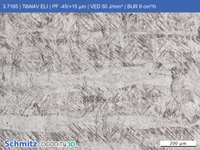 Titanium Grade 23 | Ti6Al4V ELI | PF -45/+15 µm | VED 50 J/mm³ | BUR 9 cm³/h - 04