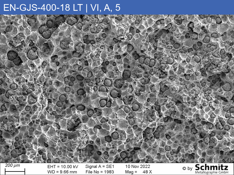 EN-GJS-400-18 LT | 5.3103 | EN-JS1025 Graphite classification and fracture appearance in tensile test - 10