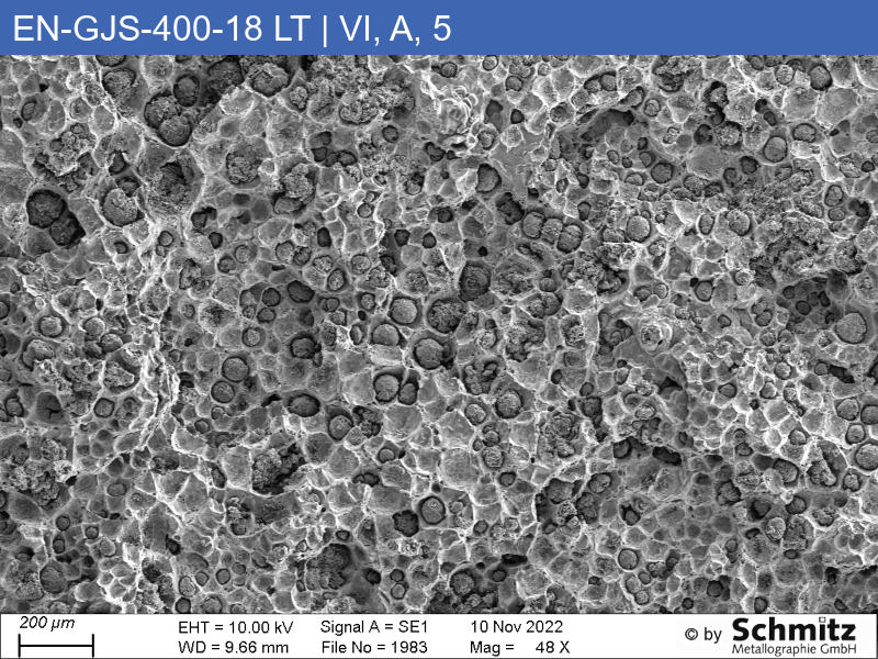 EN-GJS-400-18 LT | 5.3103 | EN-JS1025 Graphitklassifizierung und Bruchaussehen im Zugversuch - 10
