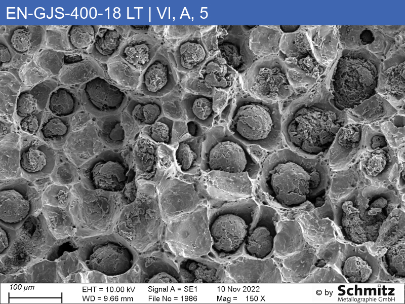 EN-GJS-400-18 LT | 5.3103 | EN-JS1025 Graphite classification and fracture appearance in tensile test - 13