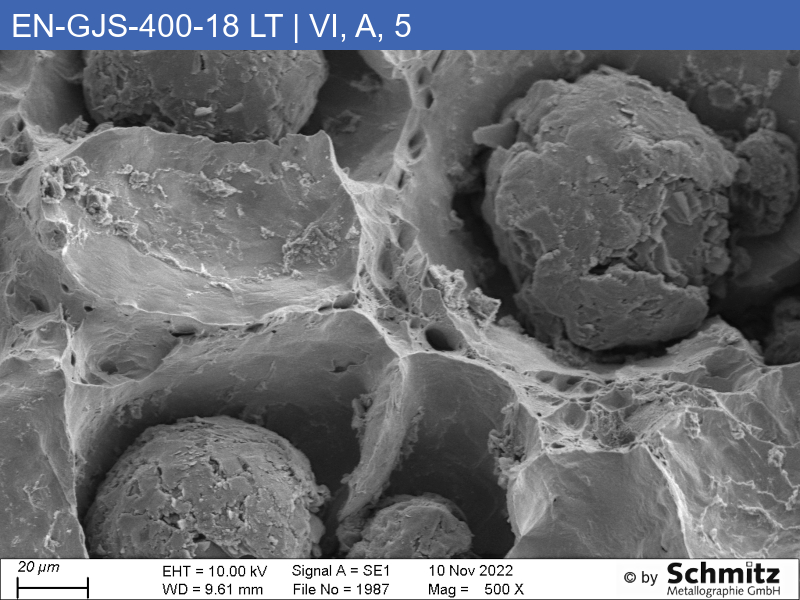 EN-GJS-400-18 LT | 5.3103 | EN-JS1025 Graphitklassifizierung und Bruchaussehen im Zugversuch - 14