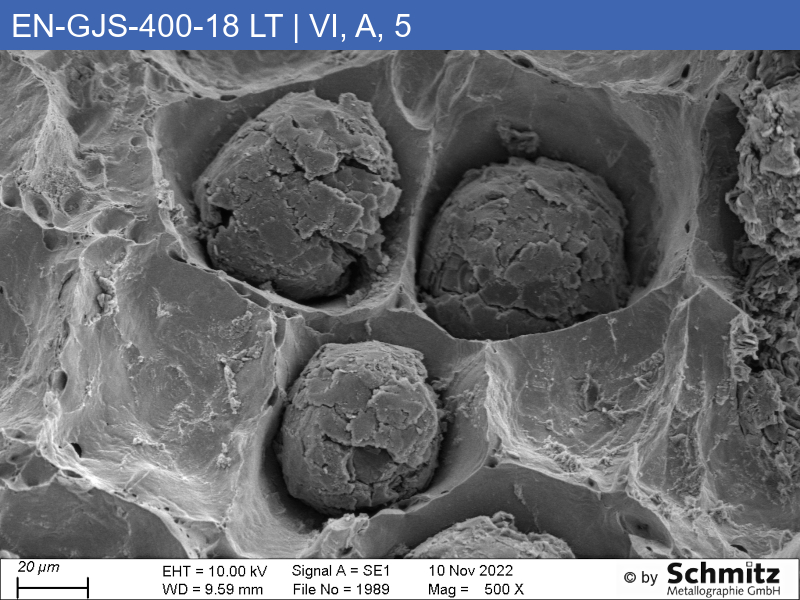 EN-GJS-400-18 LT | 5.3103 | EN-JS1025 Graphite classification and fracture appearance in tensile test - 16