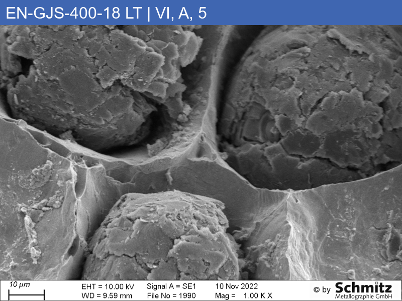EN-GJS-400-18 LT | 5.3103 | EN-JS1025 Graphitklassifizierung und Bruchaussehen im Zugversuch - 17
