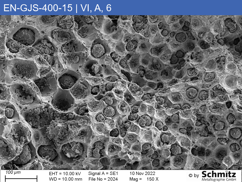 EN-GJS-400-15 | 5.3106 | EN-JS1030 Graphitklassifizierung und Bruchaussehen im Zugversuch - 11