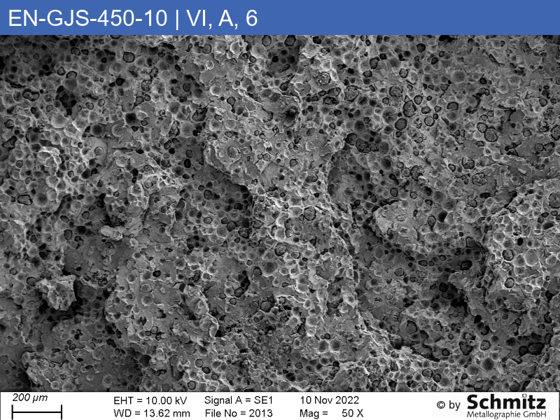 EN-GJS-450-10 | 5.3107 | Graphite classification and fracture appearance in tensile test - 10