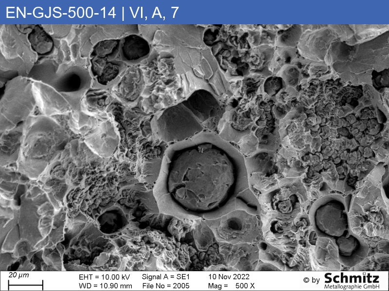 EN-GJS-500-14 | 5.3109 | Graphite classification and fracture appearance in tensile test - 14