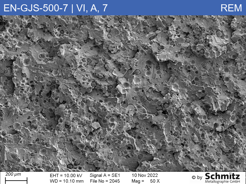 EN-GJS-500-7 | 5.3200 | Graphite classification and fracture appearance in tensile test - 10