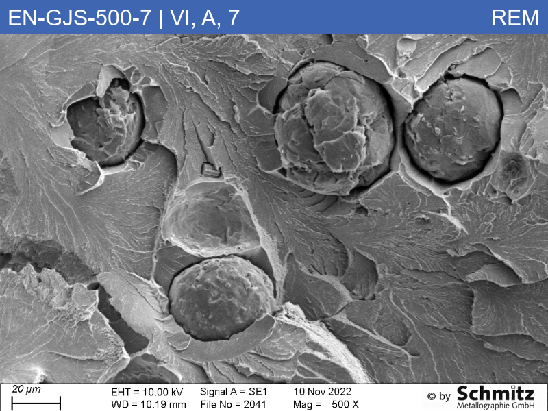 EN-GJS-500-7 | 5.3200 | Graphite classification and fracture appearance in tensile test - 14