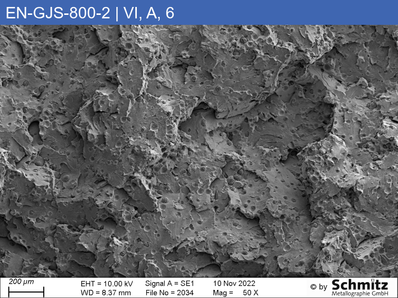 EN-GJS-800-2 | 5.3301 Graphite classification and fracture appearance in tensile test - 09