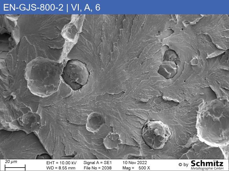 EN-GJS-800-2 | 5.3301 Graphite classification and fracture appearance in tensile test - 13