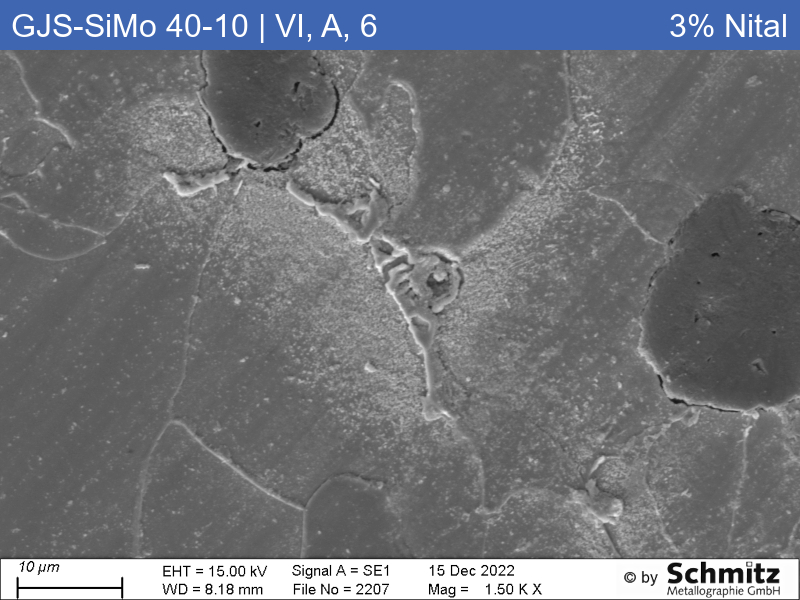 GJS-SiMo 40-10 | 5.3115 | Graphitklassifizierung und Bruchbild im Zugversuch - 13