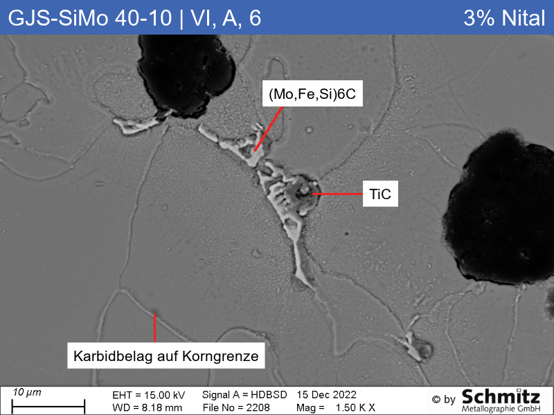 GJS-SiMo 40-10 | 5.3115 | Graphitklassifizierung und Bruchbild im Zugversuch - 14