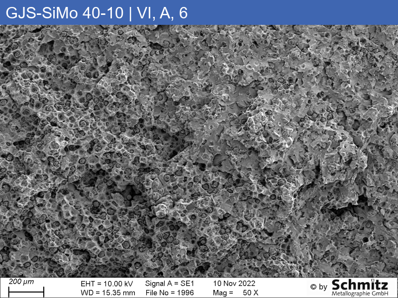 GJS-SiMo 40-10 | 5.3115 | Graphitklassifizierung und Bruchbild im Zugversuch - 16