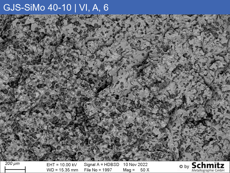 GJS-SiMo 40-10 | 5.3115 | Graphitklassifizierung und Bruchbild im Zugversuch - 17