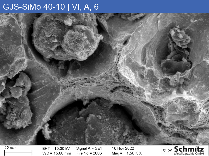 GJS-SiMo 40-10 | 5.3115 | Graphitklassifizierung und Bruchbild im Zugversuch - 22