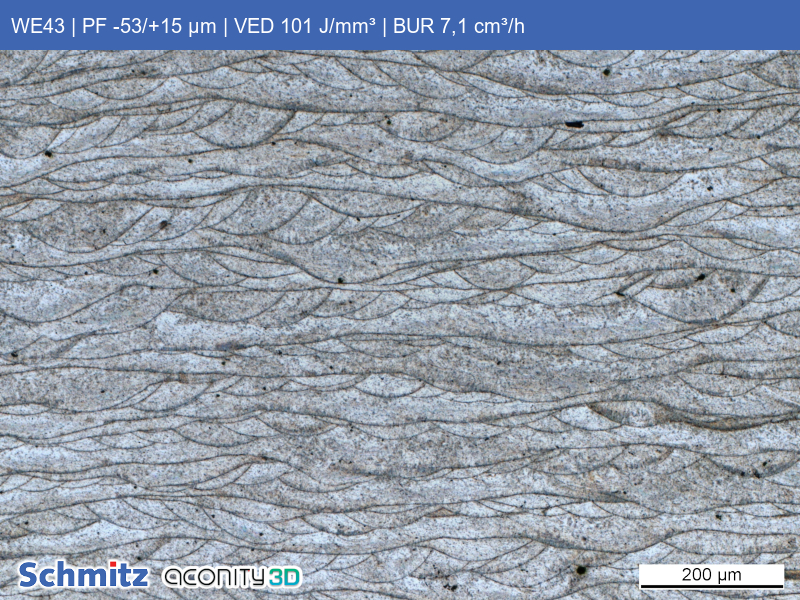 WE43 | PF -53/+15 µm | VED 101 J/mm³ | BUR 7,1 cm³/h - 02