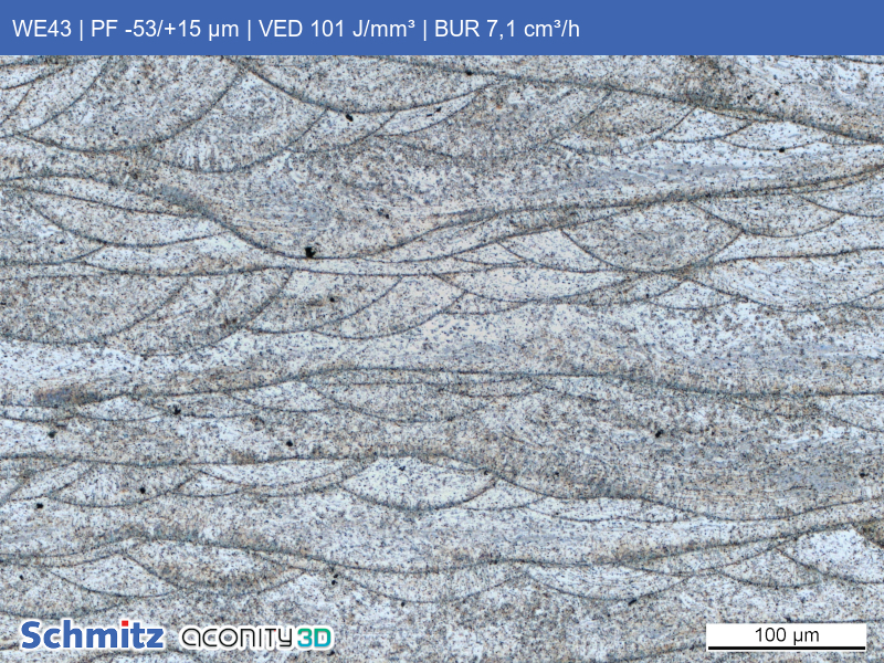 WE43 | PF -53/+15 µm | VED 101 J/mm³ | BUR 7,1 cm³/h - 03