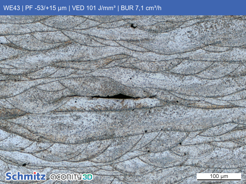 WE43 | PF -53/+15 µm | VED 101 J/mm³ | BUR 7,1 cm³/h - 05