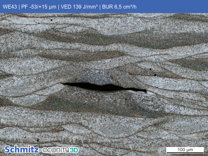 WE43 | PF -53/+15 µm | VED 139 J/mm³ | BUR 6,5 cm³/h - 06