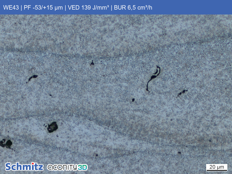 WE43 | PF -53/+15 µm | VED 139 J/mm³ | BUR 6,5 cm³/h - 09