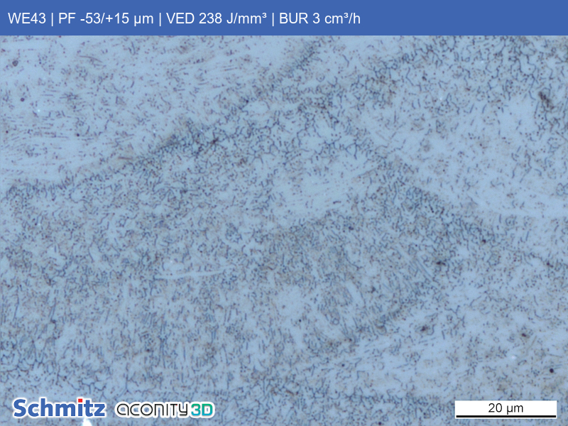 WE43 | PF -53/+15 µm | VED 238 J/mm³ | BUR 3 cm³/h - 05