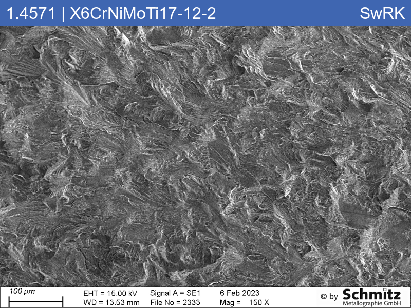 1.4571 | X6CrNiMoTi17-12-2 Fatigue Corrosion Cracking - 01