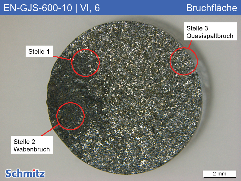 EN-GJS-600-10 | 5.3110 Graphitklassifizierung und Bruchaussehen im Zugversuch - 09