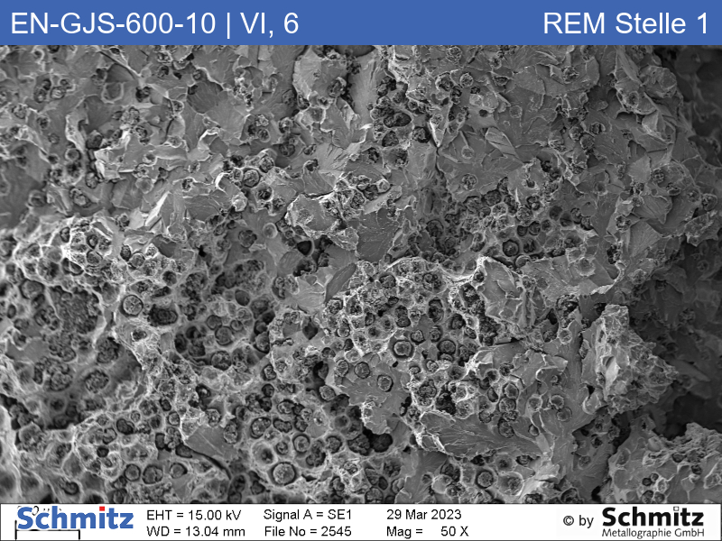 EN-GJS-600-10 | 5.3110 Graphite classification and fracture appearance in tensile tests - 10