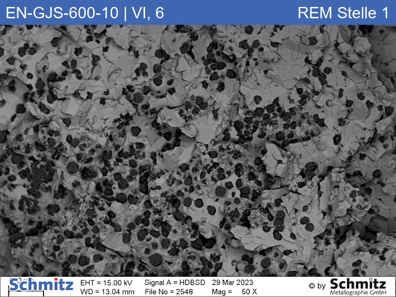 EN-GJS-600-10 | 5.3110 Graphite classification and fracture appearance in tensile tests - 11