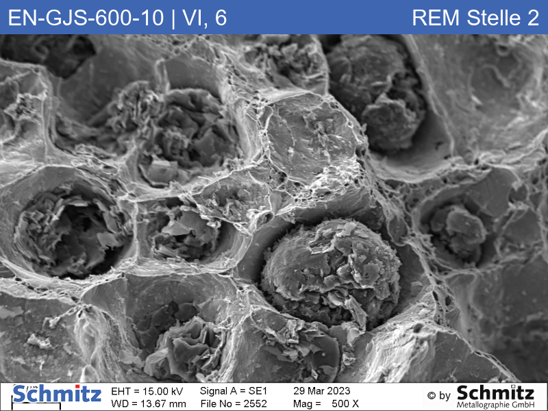 EN-GJS-600-10 | 5.3110 Graphite classification and fracture appearance in tensile tests - 14