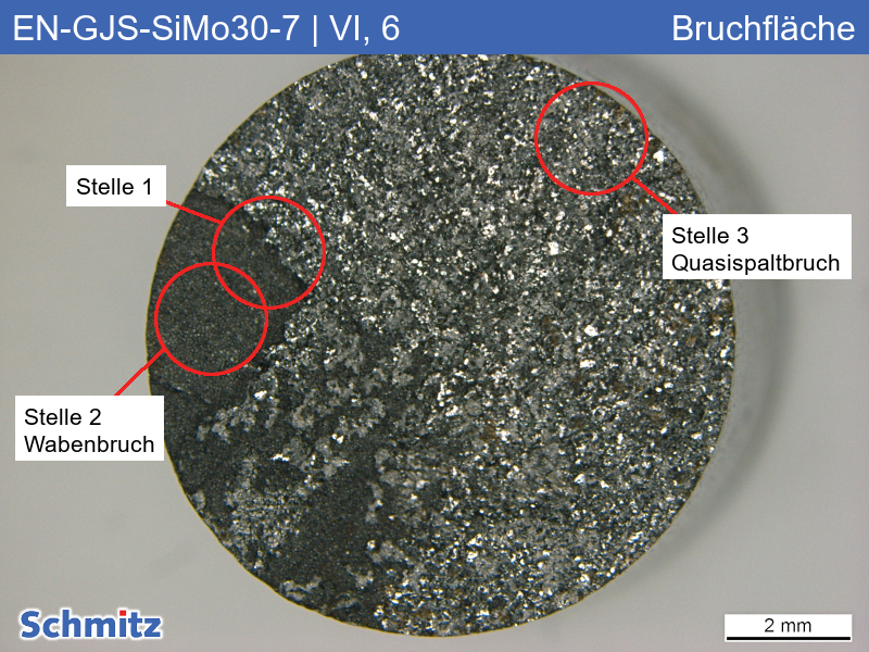 EN-GJS-SiMo30-7 | 5.3112 Graphitklassifizierung und Bruchaussehen im Zugversuch - 08