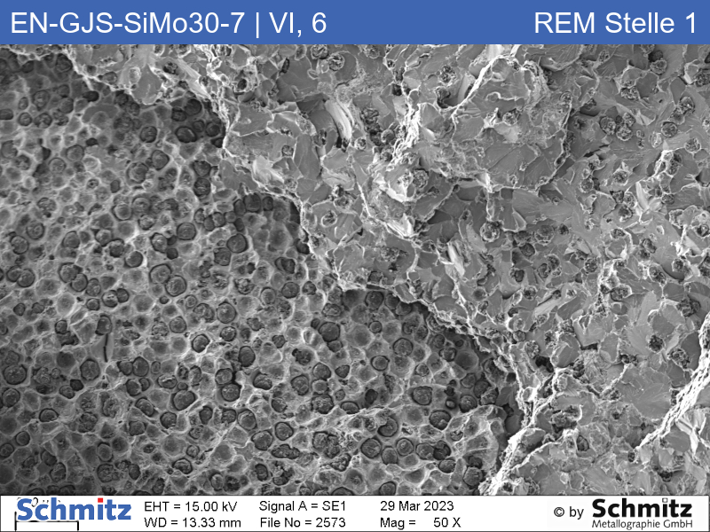 EN-GJS-SiMo30-7 | 5.3112 Graphite classification and fracture appearance in tensile test - 09
