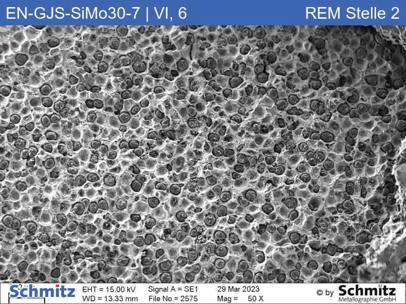 EN-GJS-SiMo30-7 | 5.3112 Graphite classification and fracture appearance in tensile test - 11