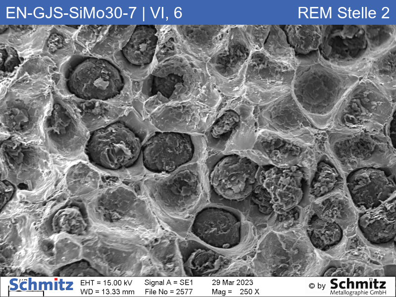 EN-GJS-SiMo30-7 | 5.3112 Graphite classification and fracture appearance in tensile test - 12