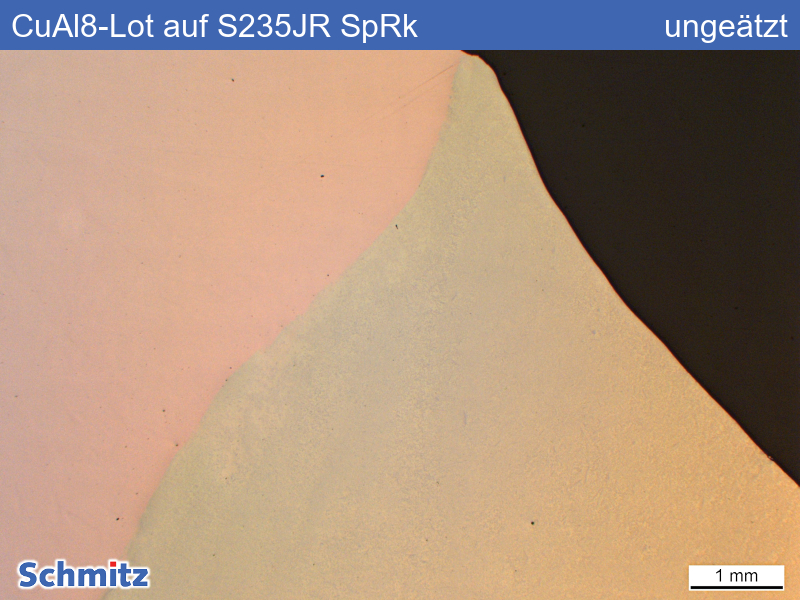 CuAl8-Lot auf S235JR, flüssigmetallinduzierte Spannungsrisskorrosion - 01