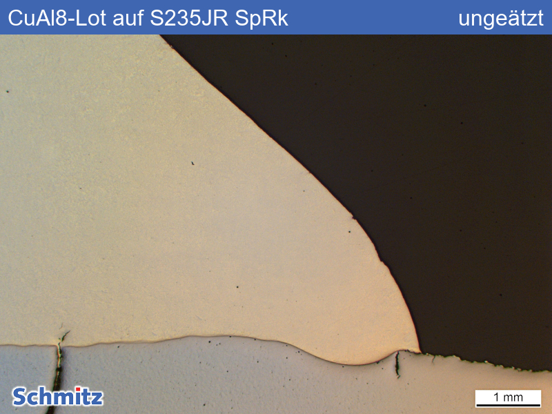 CuAl8-Lot auf S235JR, flüssigmetallinduzierte Spannungsrisskorrosion - 03