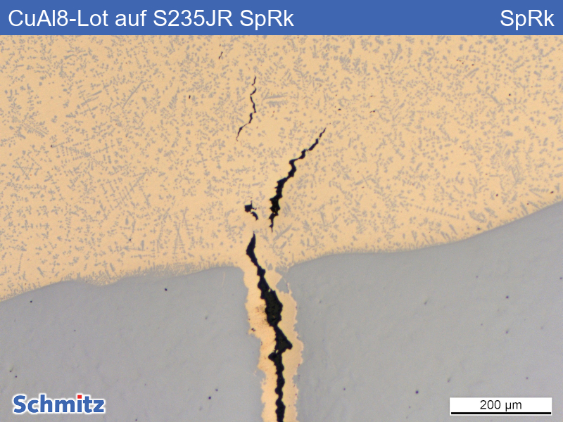 CuAl8-Lot auf S235JR, flüssigmetallinduzierte Spannungsrisskorrosion - 11