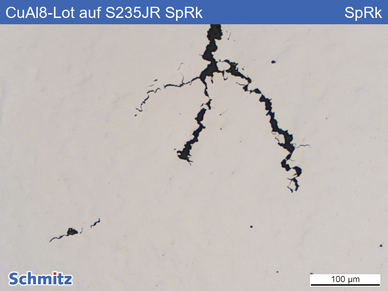 CuAl8-Lot auf S235JR, flüssigmetallinduzierte Spannungsrisskorrosion - 15