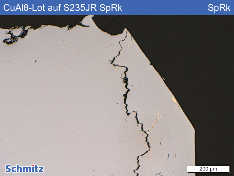 CuAl8-Lot auf S235JR, flüssigmetallinduzierte Spannungsrisskorrosion - 20