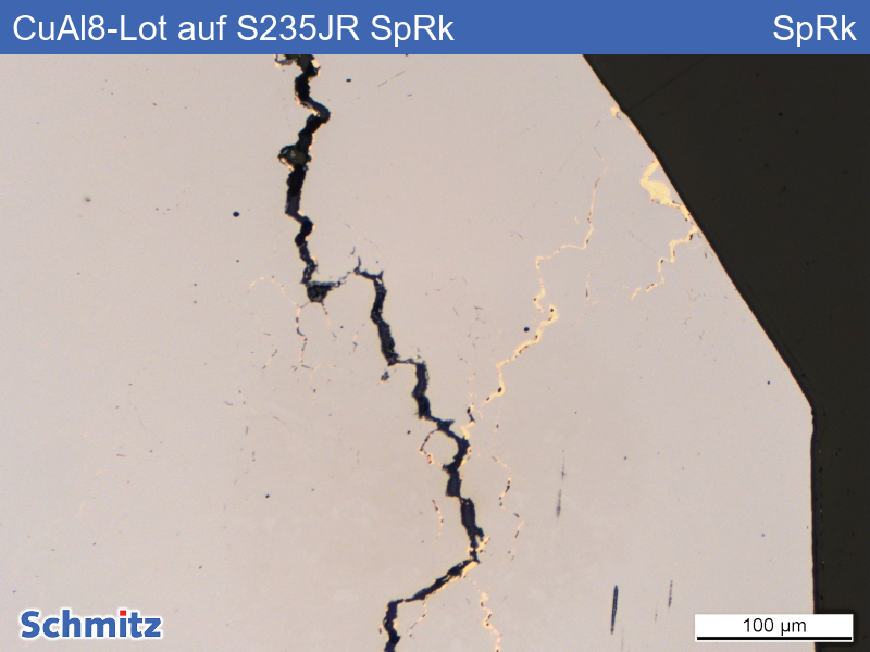 CuAl8-Lot auf S235JR, flüssigmetallinduzierte Spannungsrisskorrosion - 21